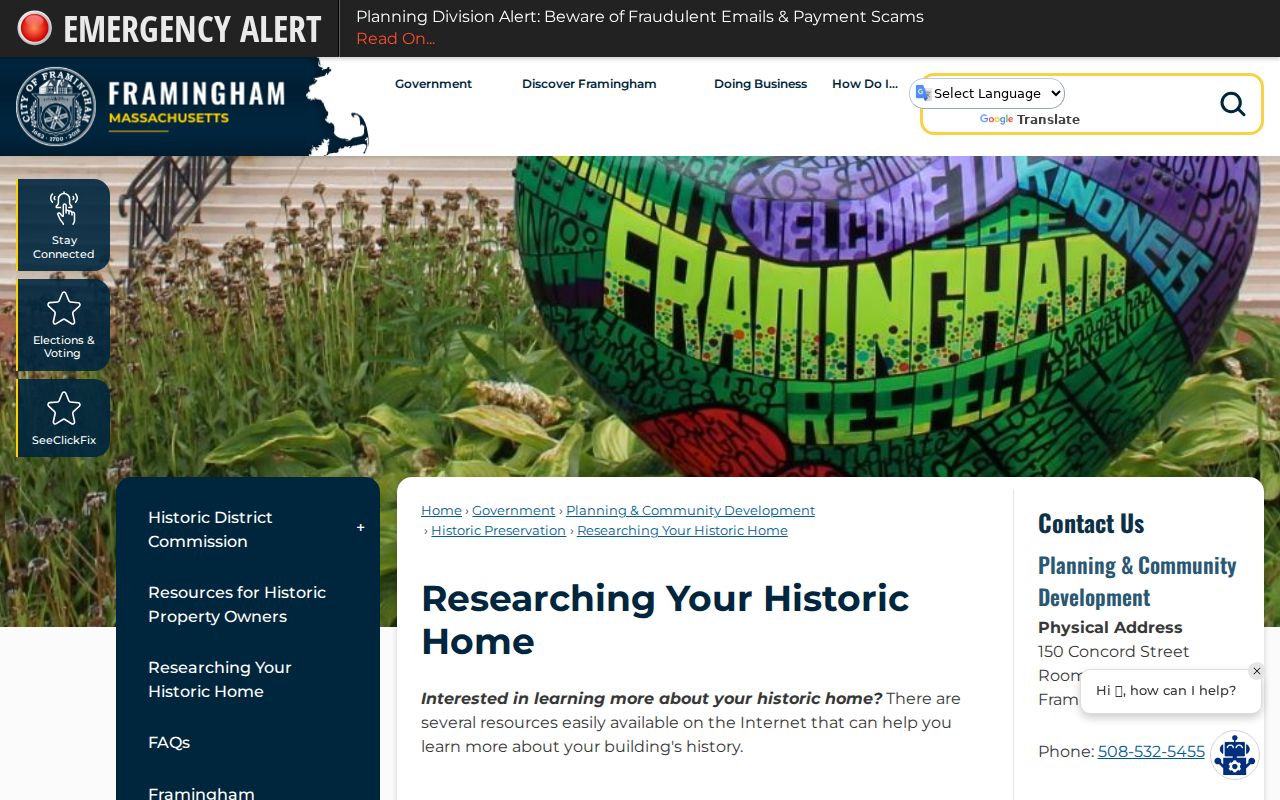 Framingham street directory historic home research workflow with maps and deeds