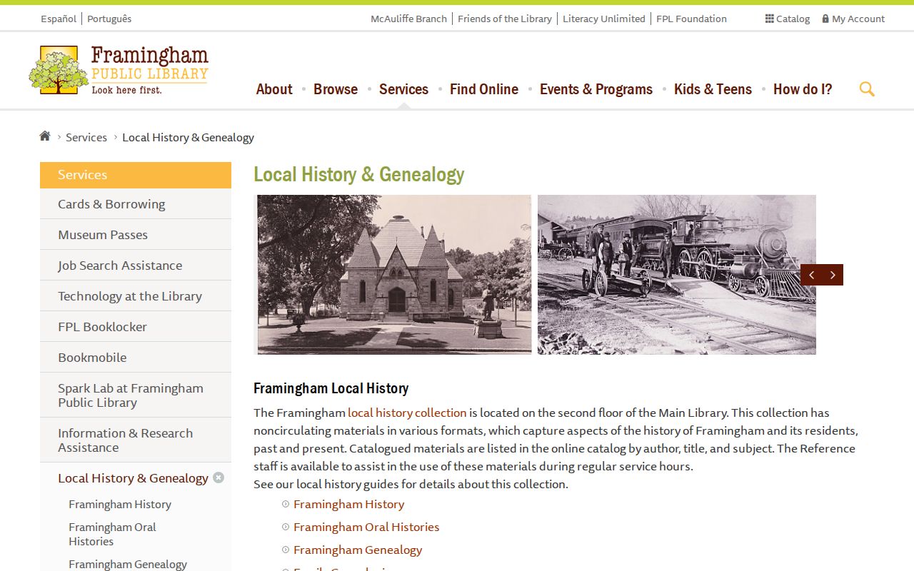 Framingham city directory research at the library local history service